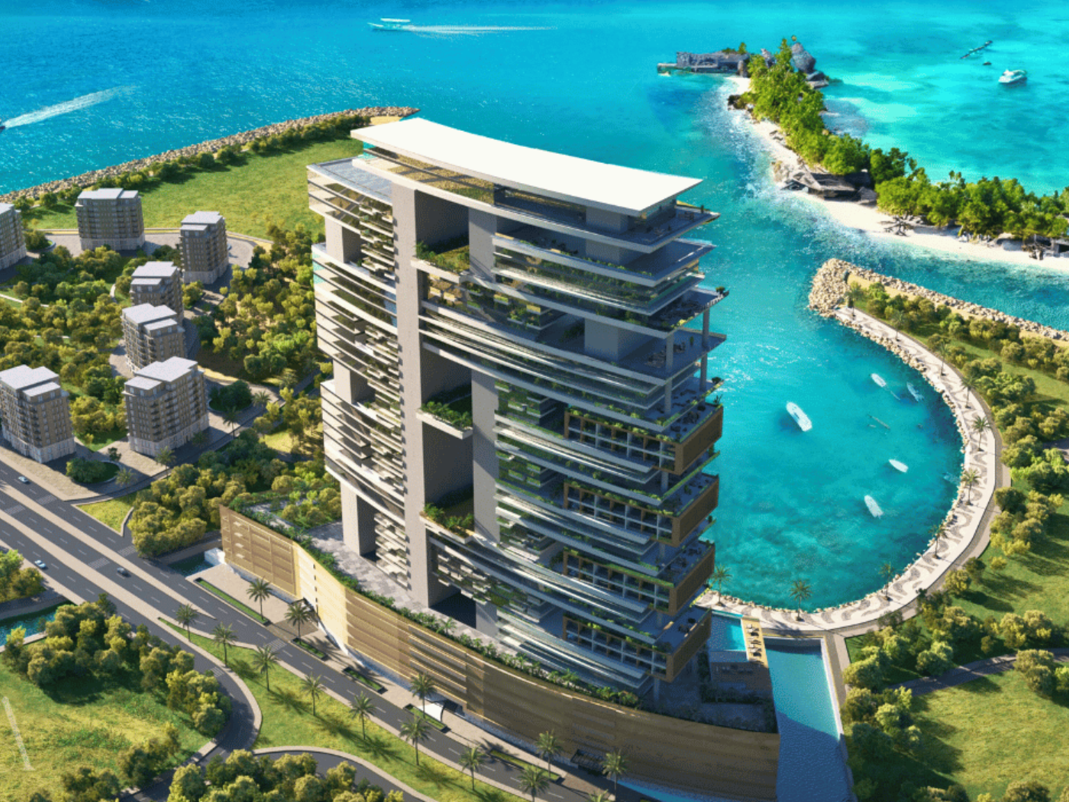 1BR in Radiant Marina Tower | Corner Unit | Partial Canal and Community View | High ROI